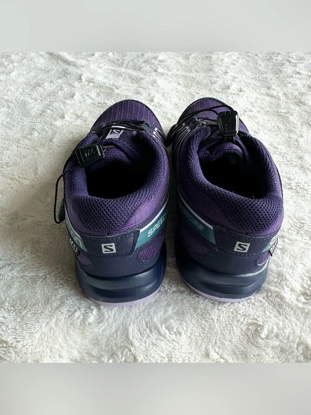 Salomon Trail Running Sneakers Shoes Girls 3 Purple Speedcross Waterproof Hiking